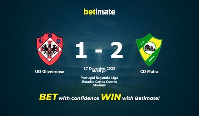 UD Oliveirense vs CD Mafra التوقعات، الصعاب & نصائح الرهان 17/12/2023