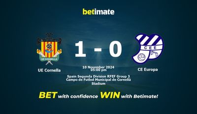 UE Cornella vs. CE Europa Vorhersage, Quoten und Wetttipps 10.11.2024