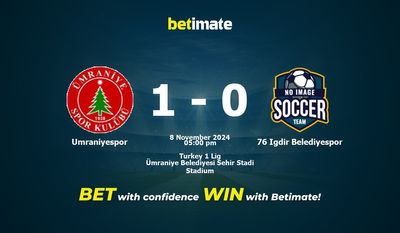Umraniyespor vs 76 Igdir Belediyespor Prediction, Odds & Betting Tips 11/08/2024