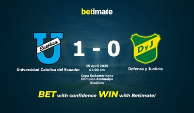 Universidad Catolica del Ecuador vs Defensa y Justicia Prediction, Odds & Betting Tips 04/25/2025