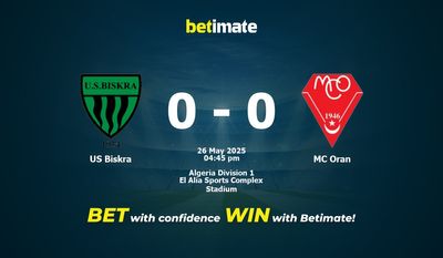 US Biskra vs MC Oran Prediction, Odds & Betting Tips 05/26/2025