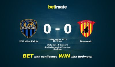 US Latina Calcio vs Benevento التنبؤ، الصعاب & amp؛ نصائح الرهان 18/12/2023