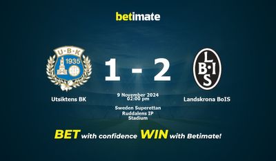 Utsiktens BK vs Landskrona BoIS Prédiction, cotes et conseils de paris 09/11/2024