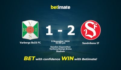 Varbergs BoIS FC vs Sandvikens IF Pronostici, quote e consigli di scommessa 09/11/2024