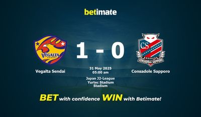 Vegalta Sendai vs Consadole Sapporo Prediction, Odds & Betting Tips 05/31/2025