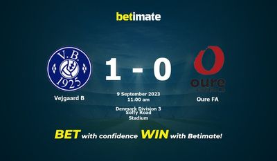 Vejgaard B vs Oure FA Prediction, Odds & Betting Tips 09/09/2023