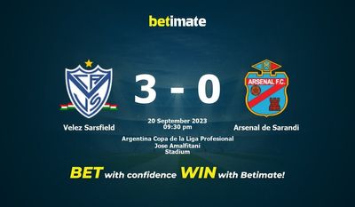 Velez Sarsfield vs Arsenal de Sarandi Prediction, Odds & Betting Tips 09/20/2023