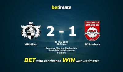 VfB Hilden vs SV Sonsbeck Prediction, Odds & Betting Tips 05/26/2024