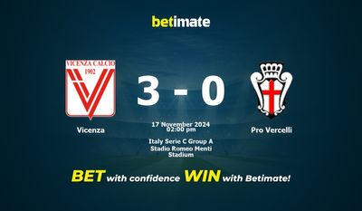 Vicenza vs. Pro Vercelli – Vorhersage, Quoten und Wetttipps – 17.11.2024
