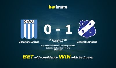Victoriano Arenas vs General Lamadrid Prediction, Odds & Betting Tips 11/17/2024