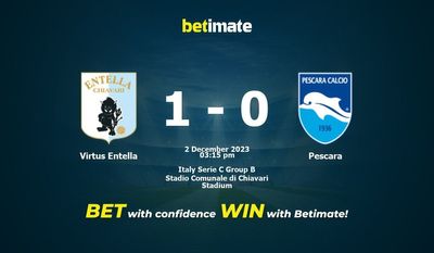 Virtus Entella vs Pescara Prediction, Odds & Betting Tips 12/02/2023