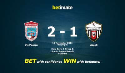 Vis Pesaro vs Ascoli Prediction, Odds & Betting Tips 11/15/2024