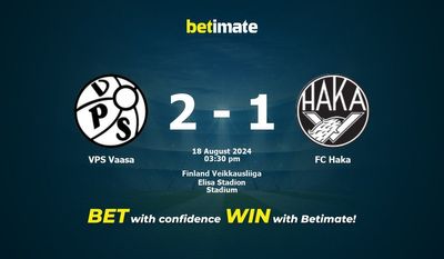 VPS Vaasa vs FC Haka Prediction, Odds & Betting Tips 08/18/2024