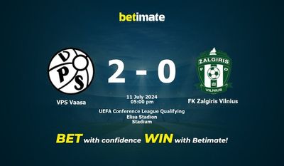 VPS Vaasa vs FK Zalgiris Vilnius Prediction, Odds & Betting Tips 07/11/2024
