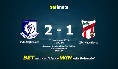 Pronostic, cotes et conseils de paris VSG Altglienicke vs ZFC Meuselwitz 22/09/2024