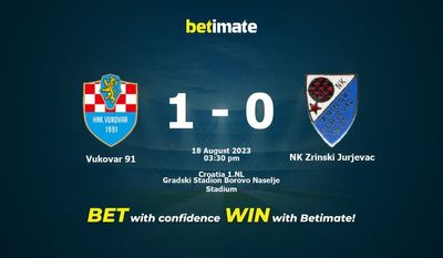Vukovar 91 vs NK Zrinski Jurjevac پیش بینی، شانس و نکات شرط بندی 2023/08/18