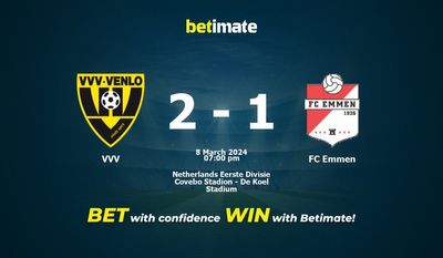 VVV vs FC Emmen التوقعات، الصعاب ونصائح الرهان 08/03/2024