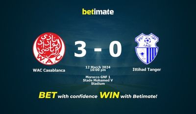 WAC Casablanca vs Ittihad Tanger Prediction, Odds & Betting Tips 03/12/2024