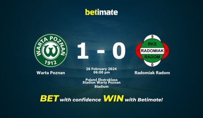 Warta Poznan vs Radomiak Radom التوقعات، الصعاب ونصائح الرهان 26/02/2024