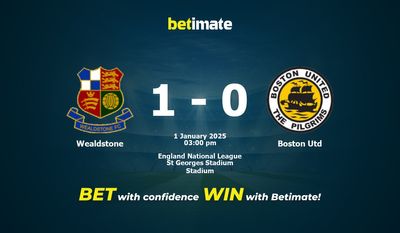 Wealdstone vs Boston Utd Prognoza, kursy i porady bukmacherskie 01/01/2025