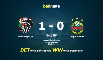 Wolfsberger AC vs Rapid Vienna Prediction, Odds & Betting Tips 04/20/2025