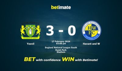 Yeovil vs Havant وW التوقعات، الاحتمالات ونصائح الرهان 17/02/2024