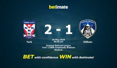 York vs Oldham Prediction, Odds & Betting Tips 05/20/2025
