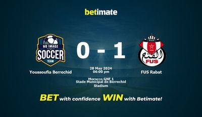 Youssoufia Berrechid vs FUS Rabat Prediction, Odds & Betting Tips 05/28/2024