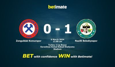 Zonguldak Komurspor vs Nazilli Belediyespor 预测、赔率和投注技巧 03/06/2024