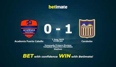 Predicción, cuotas y consejos de apuestas Academia Puerto Cabello vs Carabobo 01/06/2025