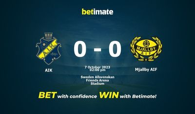 Predicción, probabilidades y consejos de apuestas AIK vs Mjallby AIF 07/10/2023