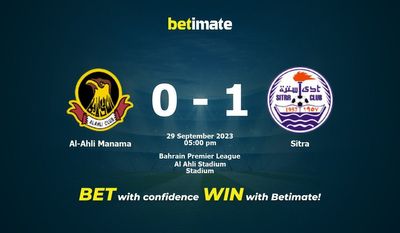 Predicción, probabilidades y consejos de apuestas Al-Ahli Manama vs Sitra 29/09/2023