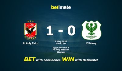 Pronóstico, cuotas y pronósticos de apuestas para el partido Al Ahly Cairo vs. El Masry (08/05/2025)