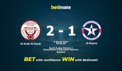 Predicciones, cuotas y consejos de apuestas de Al-Arabi Al-Saudi vs Al Najma 05/03/2024