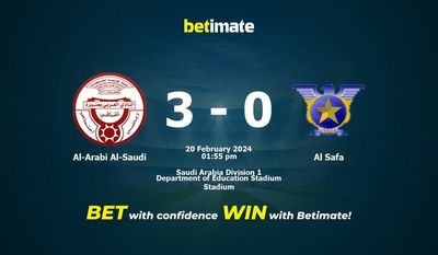 Predicciones, cuotas y consejos de apuestas de Al-Arabi Al-Saudi vs Al Safa 20/02/2024