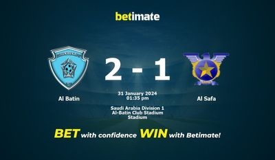 Predicción, probabilidades y consejos de apuestas Al Batin vs Al Safa 31/01/2024