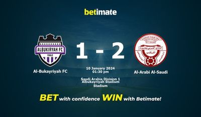 Predicciones, cuotas y consejos de apuestas de Al-Bukayriyah FC vs Al-Arabi Al-Saudi 10/01/2024