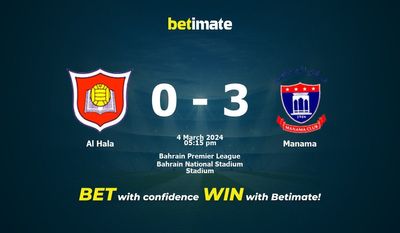 Predicción, cuotas y consejos de apuestas Al Hala vs Manama 04/03/2024