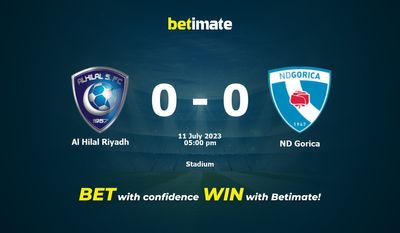 Pronósticos y Cuotas para Apostar en Al Hilal Riyadh vs ND Gorica 11/07/2023
