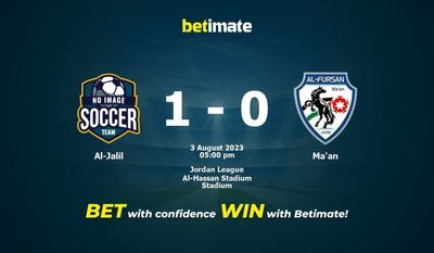 Pronósticos y cuotas para apostar en Al-Jalil vs Ma'an 03/08/2023