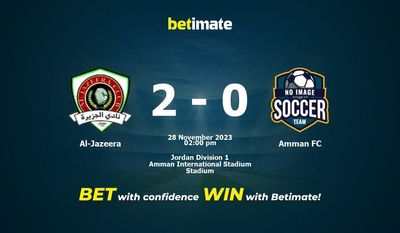 Predicción, cuotas y consejos de apuestas de Al-Jazeera vs Amman FC 28/11/2023