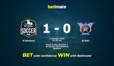 Predicción, cuotas y consejos de apuestas Al Kholood vs Al Safa 01/01/2024