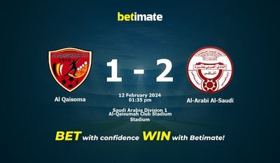 Predicción, cuotas y consejos de apuestas Al Qaisoma vs Al-Arabi Al-Saudi 12/02/2024