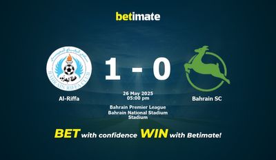 Pronóstico, cuotas y pronósticos de apuestas para el partido Al-Riffa vs. Bahrain SC (26/05/2025)