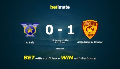 Predicción, cuotas y consejos de apuestas Al Safa vs Al Qadisiya Al Khubar 10/01/2024