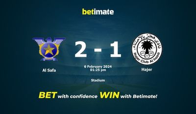 Predicción, cuotas y consejos de apuestas Al Safa vs Hajer 06/02/2024