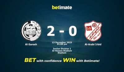 Predicción, probabilidades y consejos de apuestas Al-Sareeh vs Al-Arabi Irbid 13/12/2023