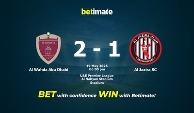 Pronóstico, cuotas y consejos de apuestas para el partido Al Wahda Abu Dhabi vs. Al Jazira SC (19/05/2025)