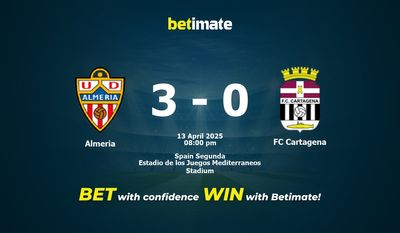 Pronóstico, cuotas y consejos de apuestas del Almería vs. FC Cartagena (13/04/2025)