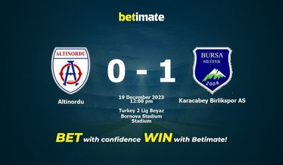 Altinordu vs Karacabey Birlikspor AS Predicción, probabilidades y resultados Consejos de apuestas 19/12/2023